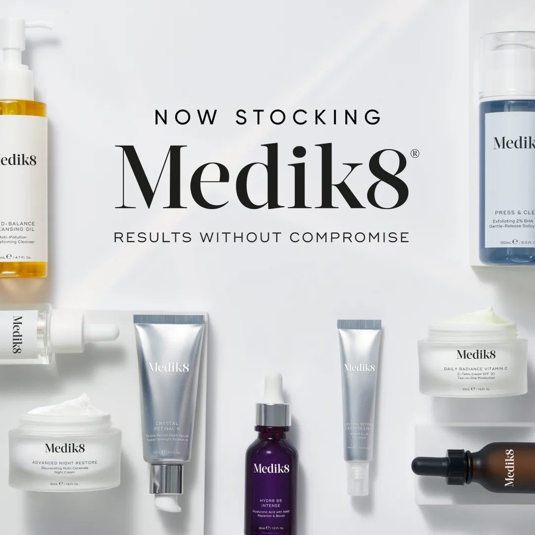 Medik8 prescription skincare available at Dr Rhead Aesthetics.